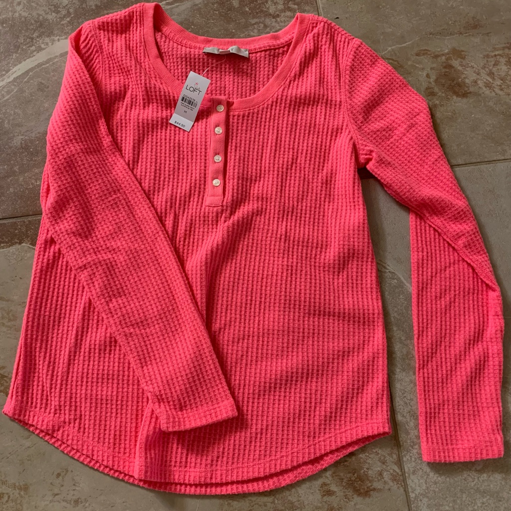 Loft Long Sleeve Waffle Shirt